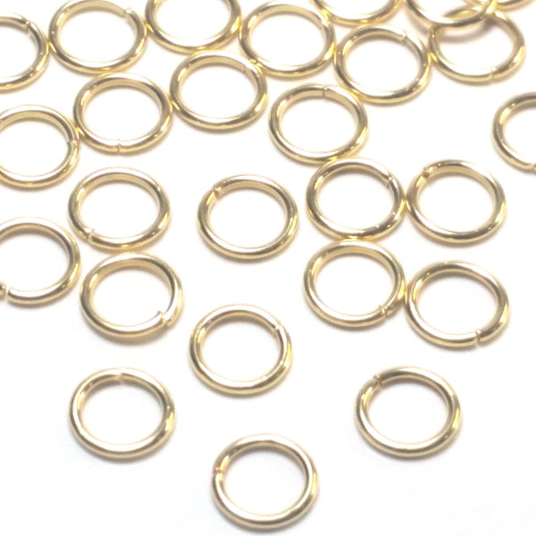 Gold Stainless Jump Rings, 6x0.8mm, 4.4mm Inside Diameter, 20 gauge, C -  Jewelry Tool Box